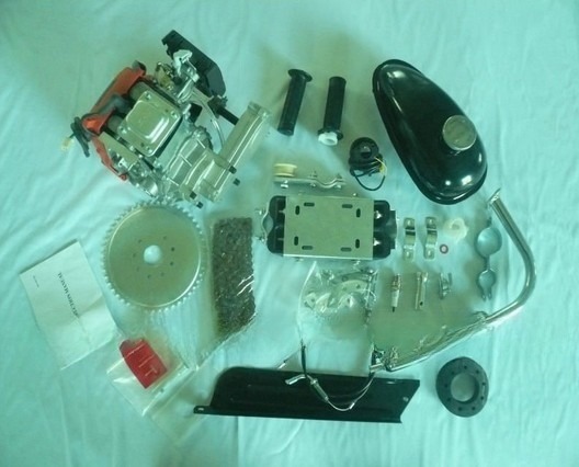 26 Inch Cruiser Bicycle Gasoline Motor Bike Engine with 2-Stroke 50CC Displacement