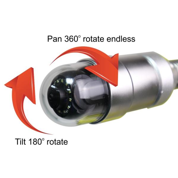 tethered Pipe Inspector Robot and Pan Tilt Camera