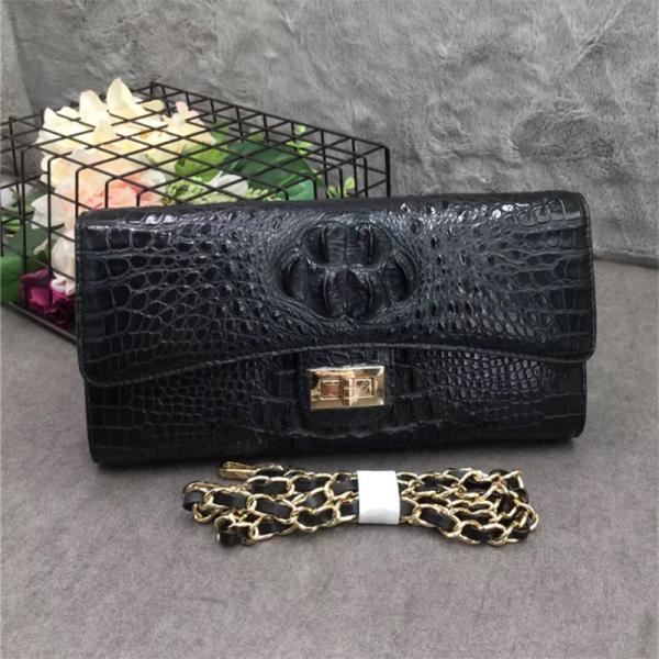 Exotic Alligator Skin Female Small Clutch Purse Authentic Real Crocodile Leather Women Flap Bag Lady Cross Shoulder Bag