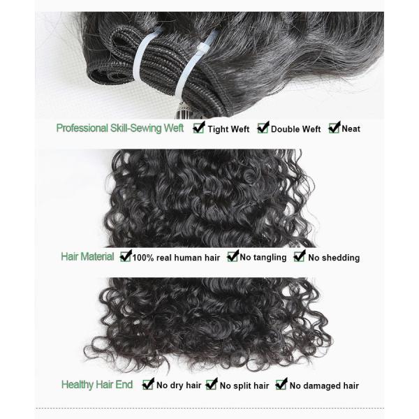 Natural Black Real Deep Wave Human Hair Grade 9A Full Cuticle Aligned