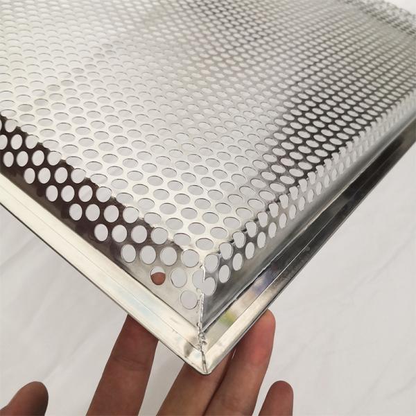 Durable 316L Stainless Steel Aluminum Dry Food Tray With Round Holes