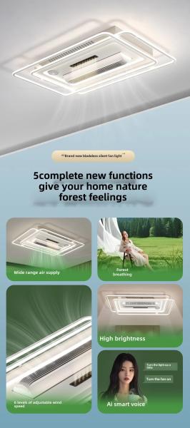 Ceiling Fan with Light Remote Control for Bedroom Livingroom Dining Eye Protection Silent Fans Lights
