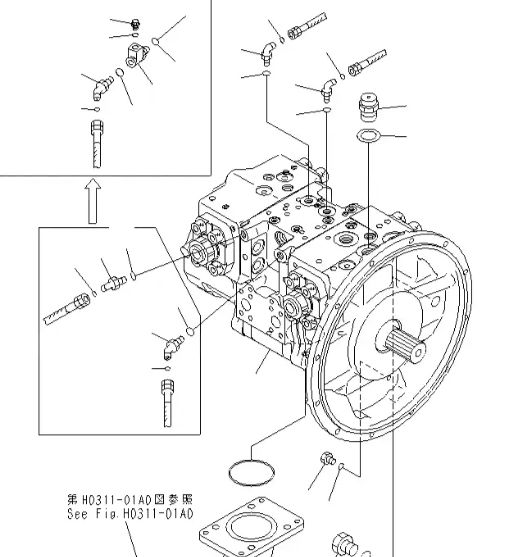 Экскаватор гидравлический главный насос Assy 708-2L-41121 PC210-7K PC200-7K