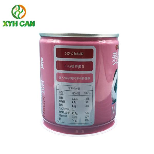 FDA 0.23mm Thick CMYK Printing Food Tin Cans For Oat Food