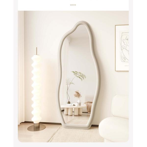 Makeup Flannelette Full Length Floor Mirror Curved Irregular Shape