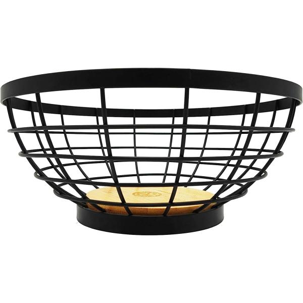 Compact Folding Wooden Fruit Bowl for Space-Saving Kitchen and Living Room Storage