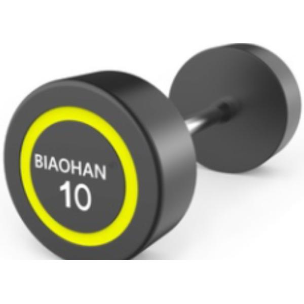 Rubber Coated PU 30kgs Hexagon Gym Fitness Dumbbell