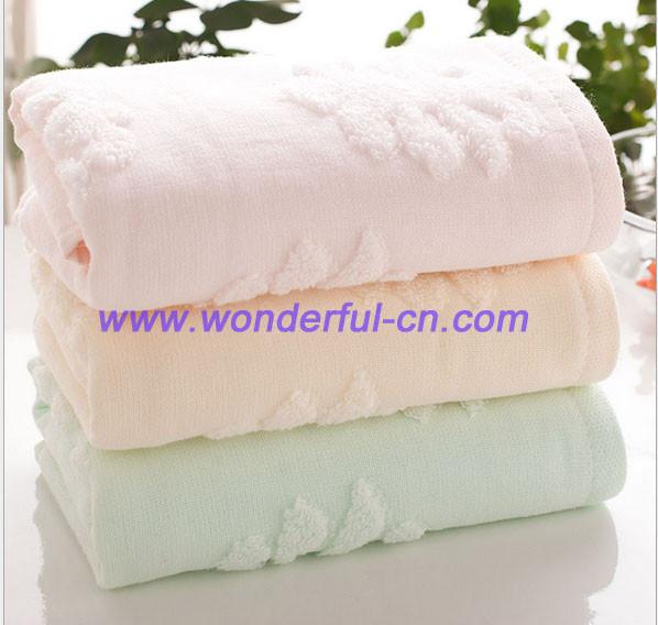 3D Jacquard 420GSM organic cotton amazon pink holiday hand towels
