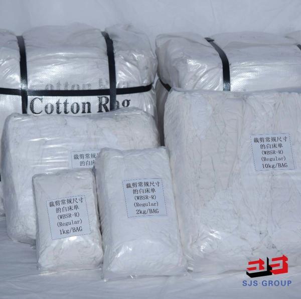 10Kg camisa branca Rags do pacote T