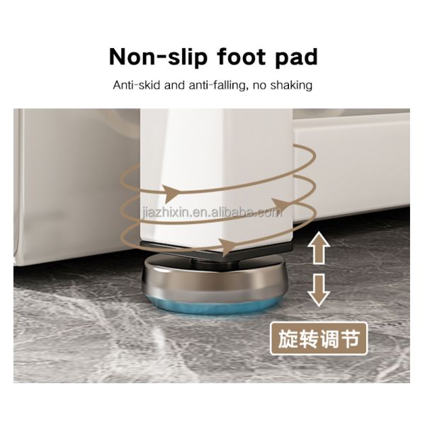 Stainless Steel Metal Adjustableover Toilet Organizer Storage Dryer Stand Wooden Towel Rack Shelf Washing Machine for Bathroom