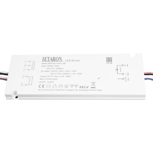 Letaron 150W 12V/24V Global LED Driver Class II Protection Power Supply for Mirror Light