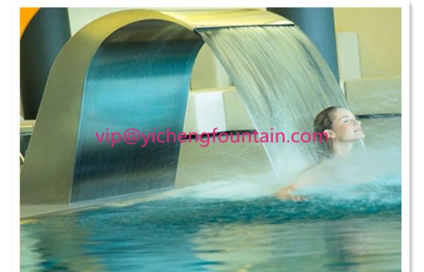 Fully SS Swimming Pool Accessories Waterfall For Massage Human Body Any Sizes