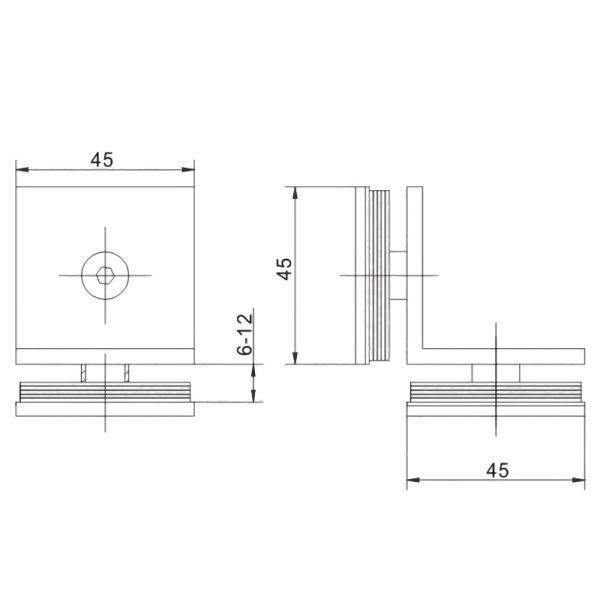 Cast Stainless Steel Glass Shower Door Clamps Corrosion Protection