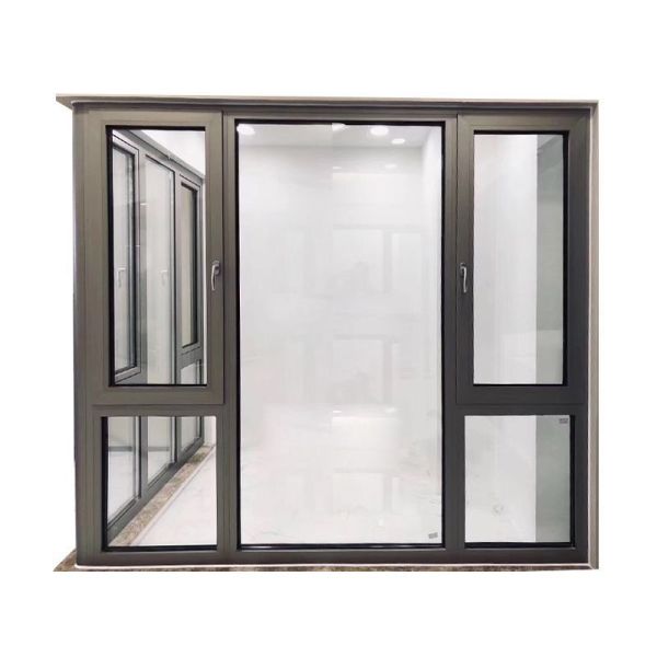 GB PA66GF25 Insulated Aluminum Alloy Windows Soundproof Exterior Single Hung Windows
