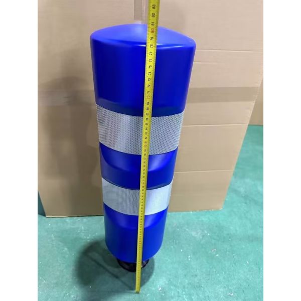 Chile Warning Spring Post 830mm Orange blue Flexible Traffic Bollard Reflective Road 1.7kgs Delineator Post for road construction diviner