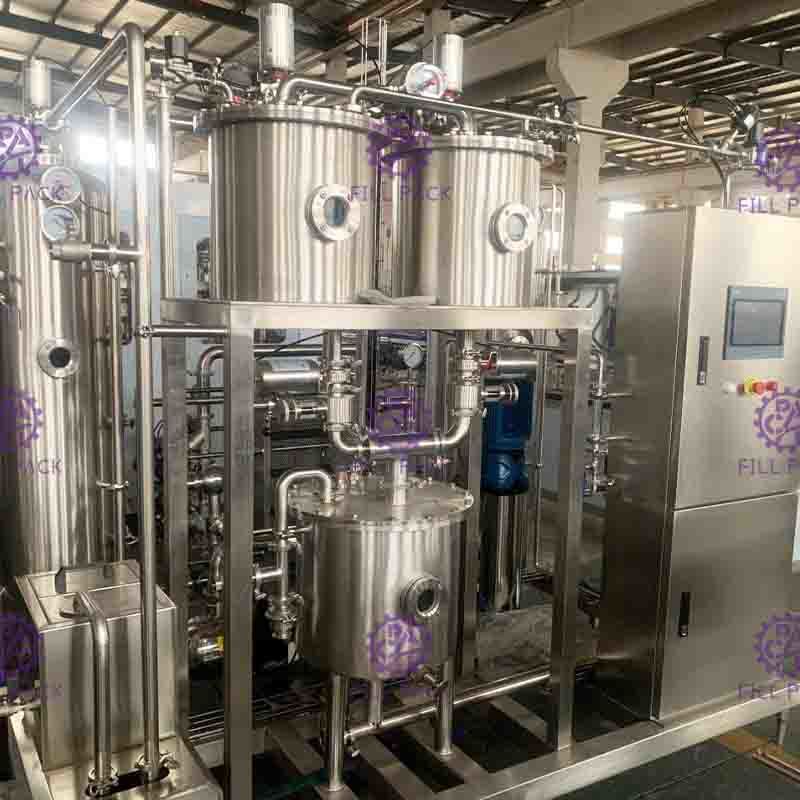 Automatic Soft Drink Processing Line High Power Soda Water CO2 Mixer 6000L/H