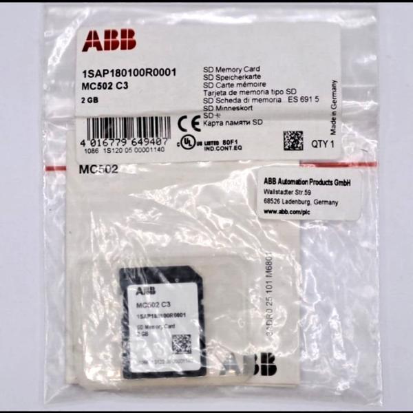 ABB MC502  1SAP180100R0001 AC500 SD Memory Card Distributed Automation PLCs