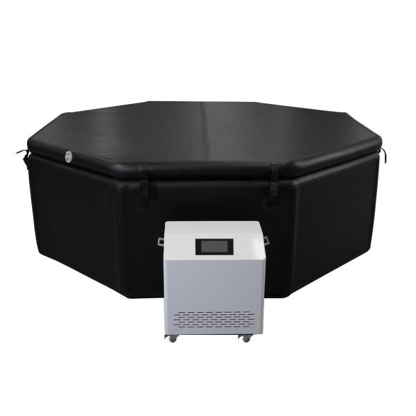 Polygon Foldable Ice Bath Tub 3m Big Inflatable Pool For 2HP Chiller Capacity