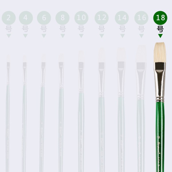 Good Absorbability High Quality Pure Artist Bristles Paint Brush Set