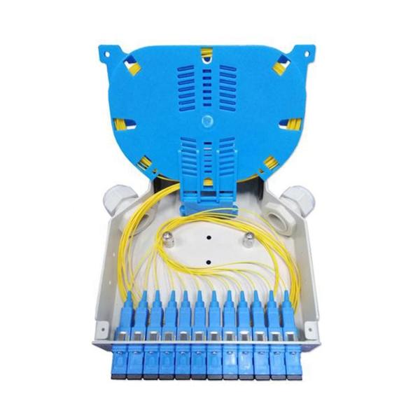 Aluminum Fiber Patch Panel Rack Mount 8/12 Port For FTTH Network Terminal Distribution