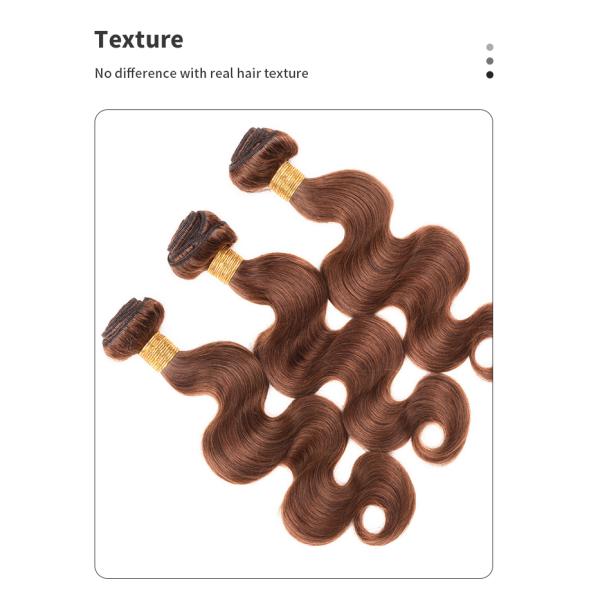 Soft 4# Body 800 24inch Colored Human Hair Bundles 60.96cm no knots