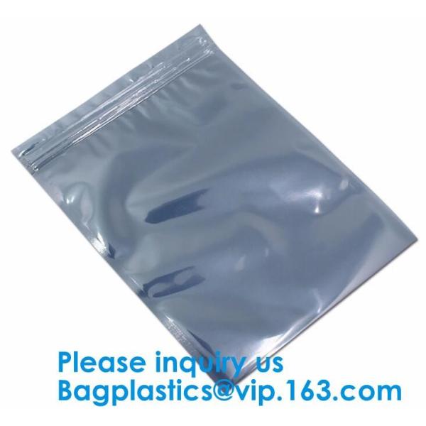 Aluminium Plastic Antistatic K Esd Shielding Electronic Packaging Pet Bag With Zip,Black Conductive Bag, Grid Bag
