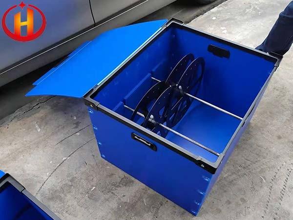 Blue Waterproof PP Corrugated Plastic Box With Lid Flat Surface