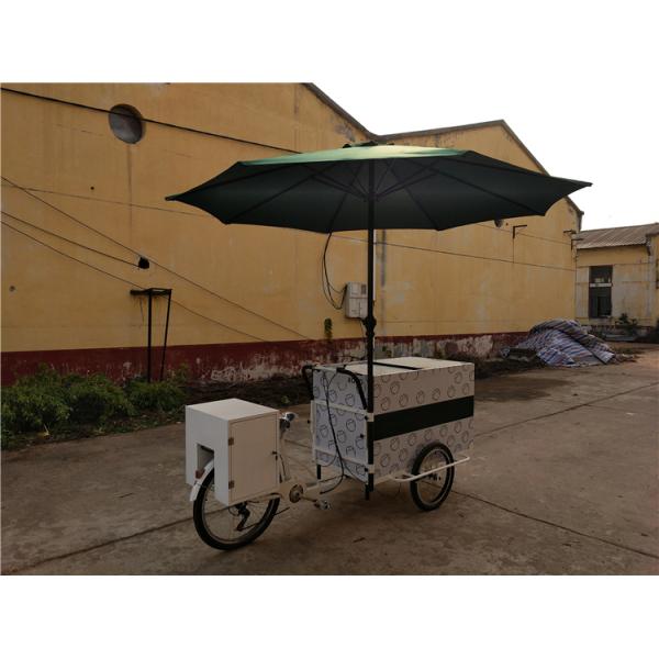 Front Basket and Work Table Electric Cargo Bike Trailer for Mobile Food Transportation