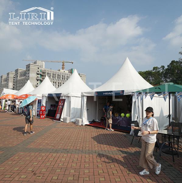 3x3m Aluminium Pagoda Tents With Plain PVC Sidewalls