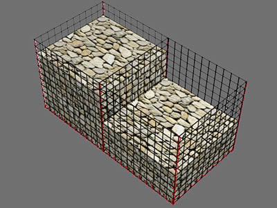Decoration Welded Gabion Box Gabion Cages Shore Protection 1.0 × 1.0 × 0.5m