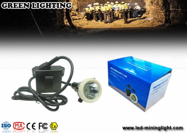 4000 Lux / 6.6ah Waterproof Safety Led Cap Lamp With Li - Ion Battery , Long Work Time