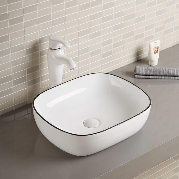 Not Breeding Bacteria Above Counter Bathroom Wash Basin Pink Easy Clean Ceramic Sink