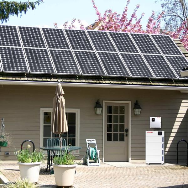 Avcon 5KW Off-Grid Home Solar System High-Efficiency Solar with Battery Wall Mount Lithium Ion Energy Storage Kit Solar Panel