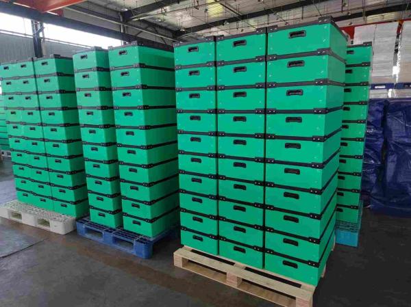 UV Resistant Plastic Shipping Box Green Turnover Box Customized