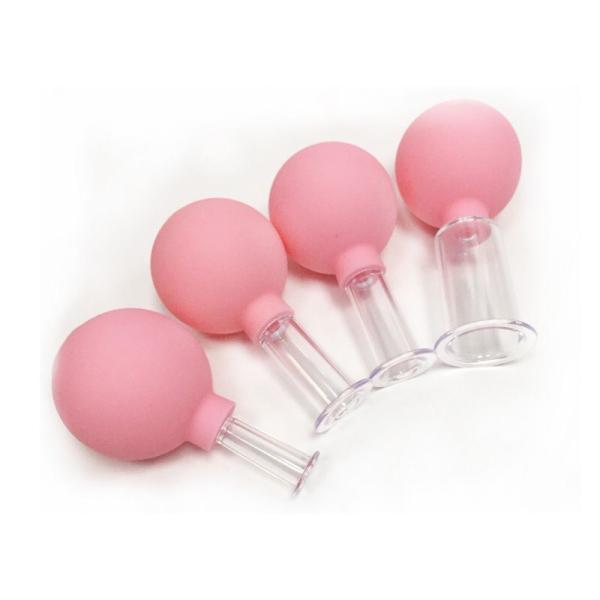 Grupo colocando da terapia de 4 celulites dos PCes anti, redução facial de Kit Natural Pain Relief Wrinkles dos copos da sução da massagem do corpo
