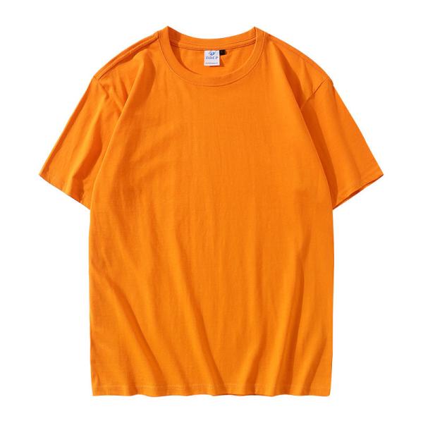 Camisas lisas do algodão T do pescoço curto da luva O para homens