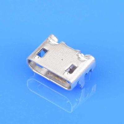 Alinta MICRO USB Receptacle DIP Mount Top on Board Horn Tipo Sem borda enrolada Tipo de aço inoxidável Micro USB Port