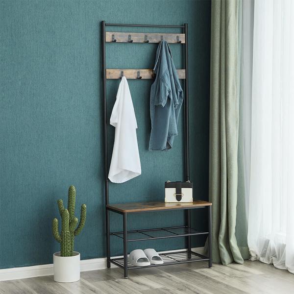 Coat Rack with Hooks, Free Standing Coat Stand, Coat Stand, Hallway Furniture, HSR41BX