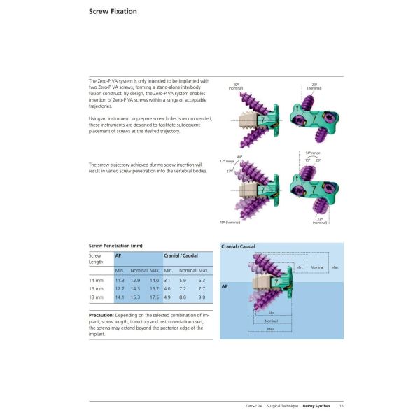 Sterilization 2 Screws Zero Profile Cage Anterior Cervical Cage Stand Alone CE Spinal Surgery