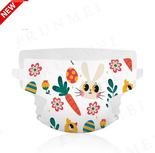 Custom Magic Tape Disposable Baby Diaper Colorful Non Woven Fabric