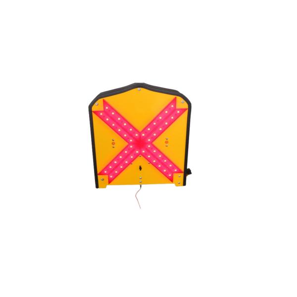Rubber Retractable Cross Line LED Arrow Sign Board DC AC Solar Power Supply