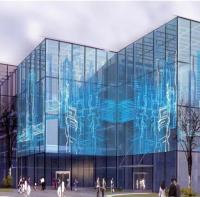 Contrôle à distance du mur de rideau en verre à LED transparent / contrôle de l'application pour smartphone