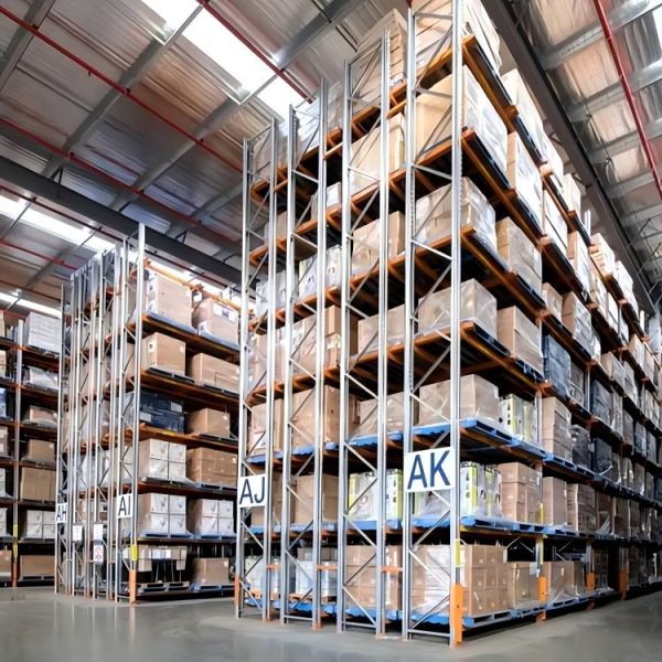 Durable Steel Double Deep Pallet Stacking System For Heavy Duty Pallet Organization in warehouse