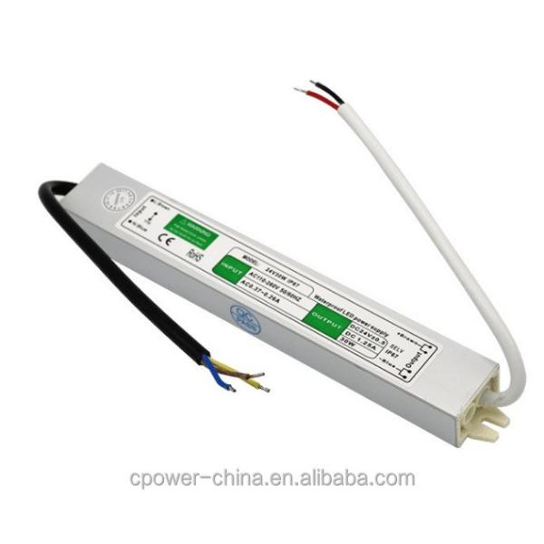30W DC 24V 12V LED White Strip Driver Transformer Module IP67 Waterproof Power