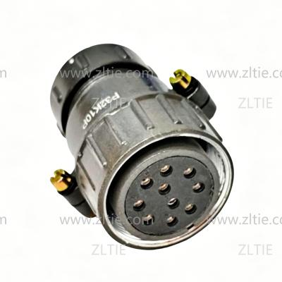 P32 Series 10-Pin Straight Female Cable Plug With Shielded Tail Attachment