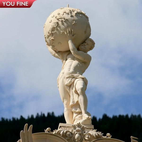 Famous Hand Carved Natural Stone Atlas Marble Sculpture