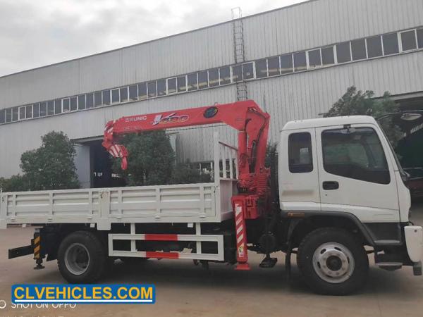 205hp 6.3 Ton FTR ISUZU Truck Mounted Crane 10m Straight Lifting