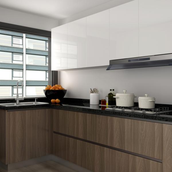 Walnut Solid Wood Modern Kitchen Cabinet Pantry Joinery Frameless