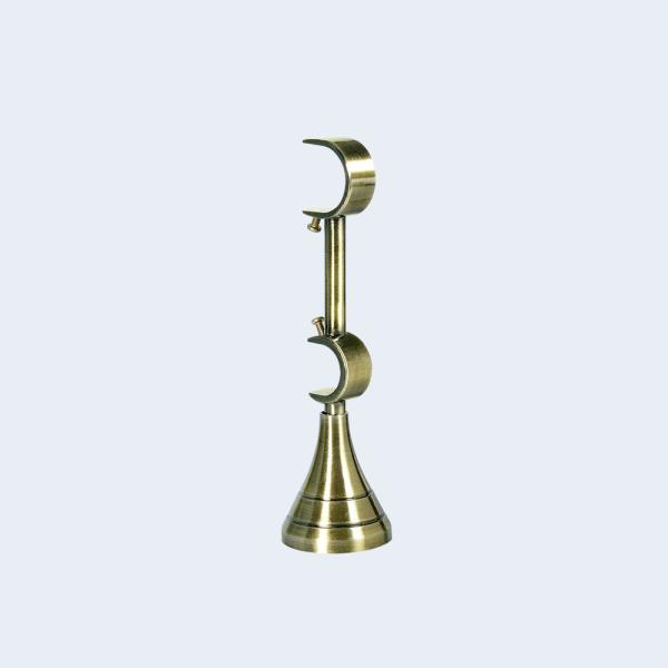 28mm magic mirror-shape crystal luxury curtain rod finials Custom curtain rod set double bracket