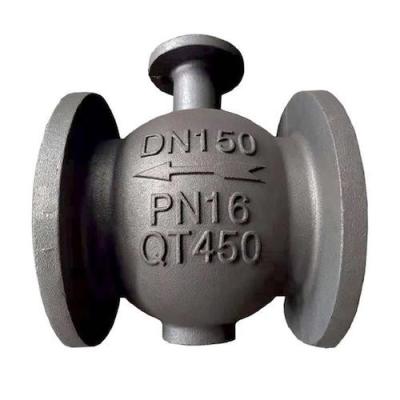 QT450 Ductile Iron Casting Valve Body Components Of Sand Casting For Piping Fittings